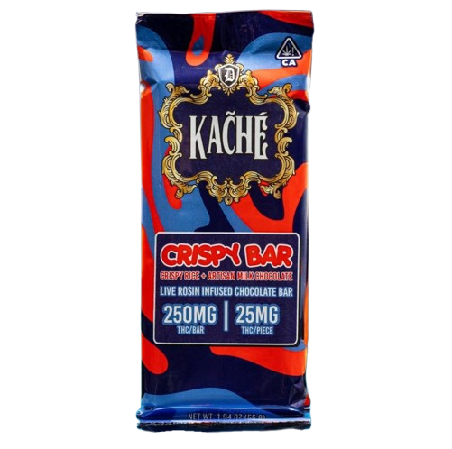 Kache crispy bar live rosin infused chocolate 250mg thc per bar